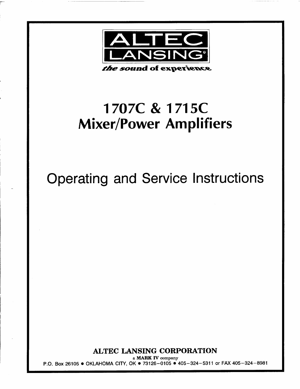 Laisisiisig | Altec Lansing 1715C User Manual | Page 7 / 27
