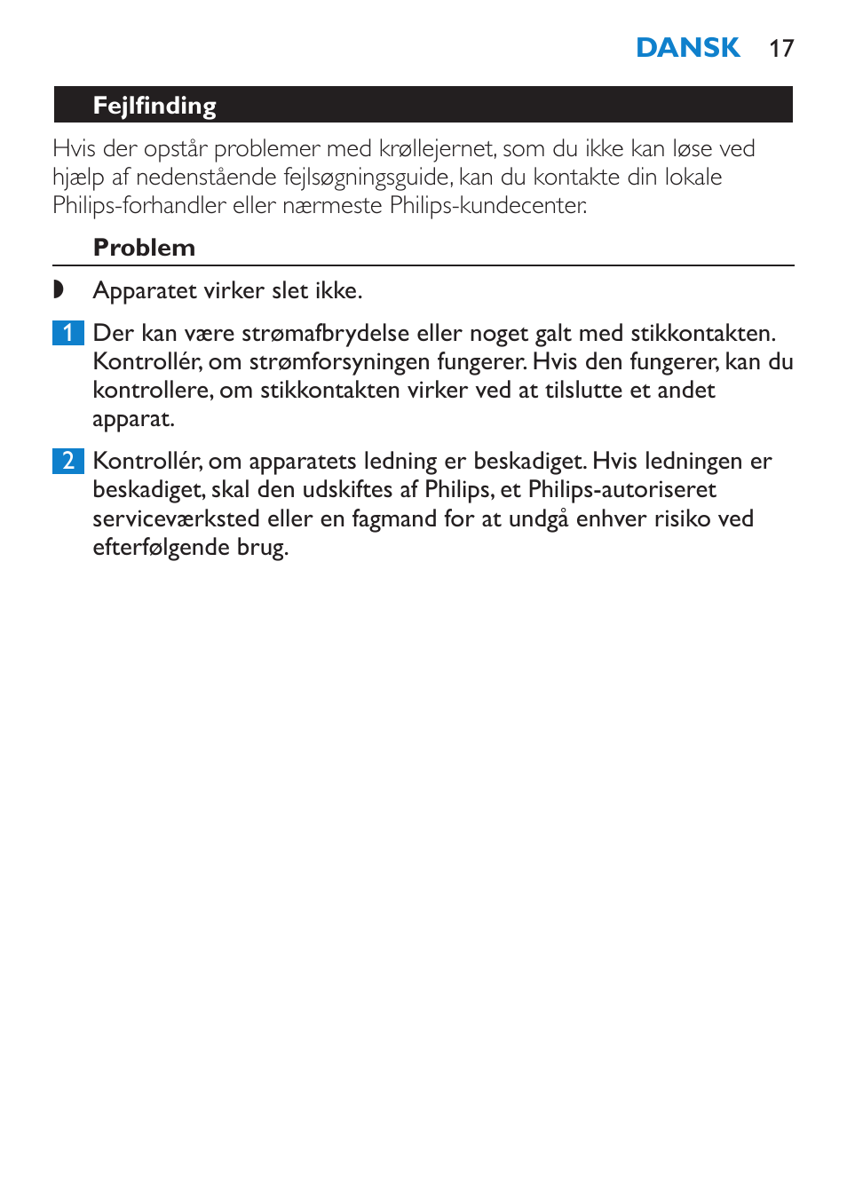 Philips SalonCurl Pro Rizador User Manual | Page 17 / 88