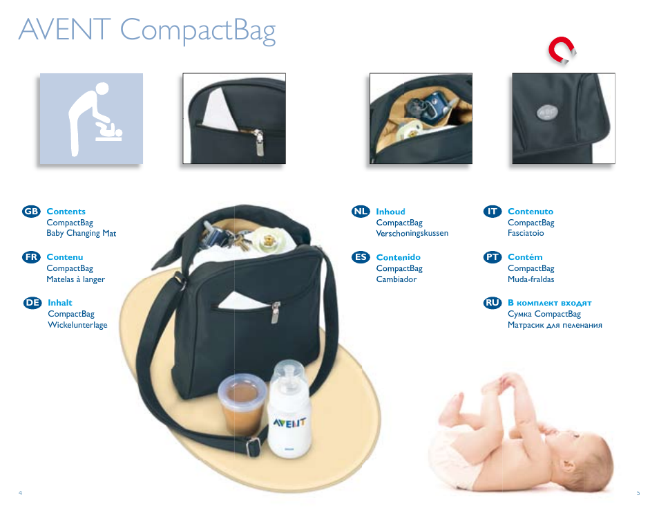 Avent compactbag | Philips Bolsa de viaje compacta para bebés AVENT User Manual | Page 3 / 4