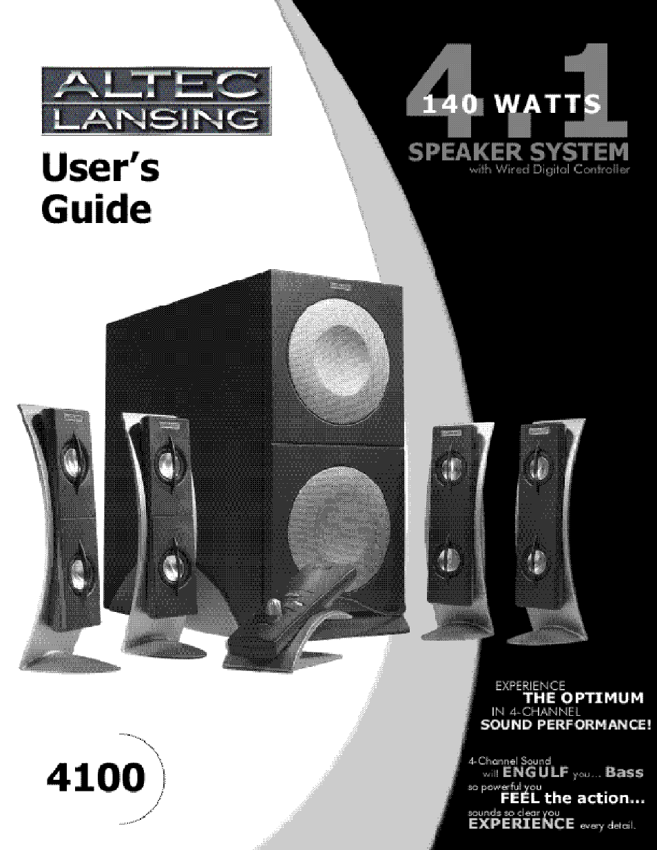 Altec Lansing 4100 User Manual | 21 pages