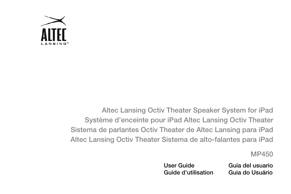 Altec Lansing Octiv Theater MP450 User Manual | 60 pages