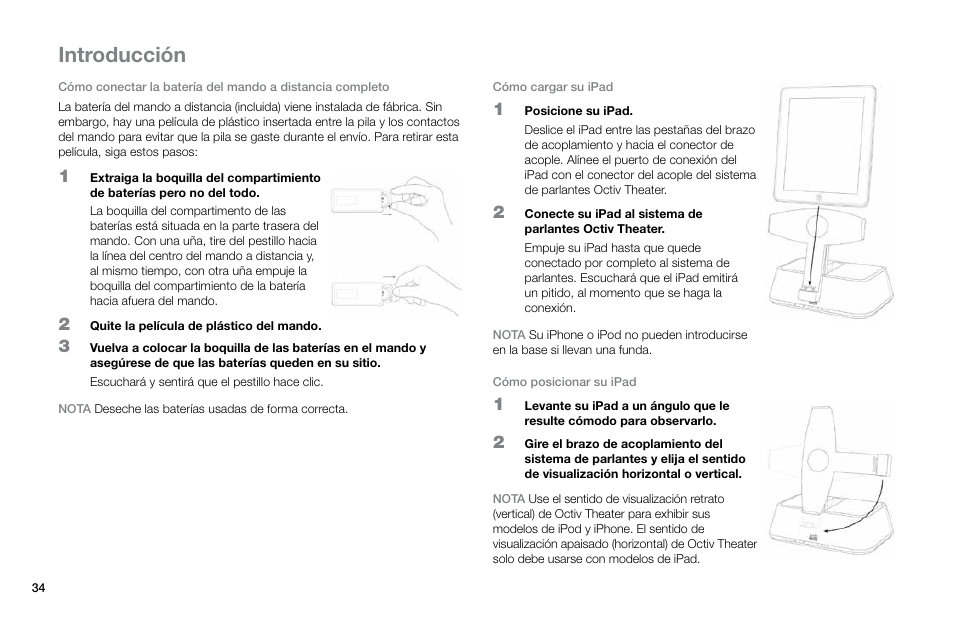 Introducción | Altec Lansing Octiv Theater MP450 User Manual | Page 36 / 60