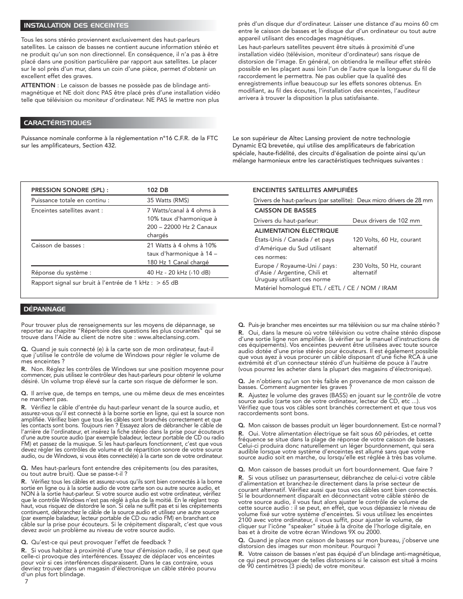 Altec Lansing 2100 User Manual | Page 8 / 16