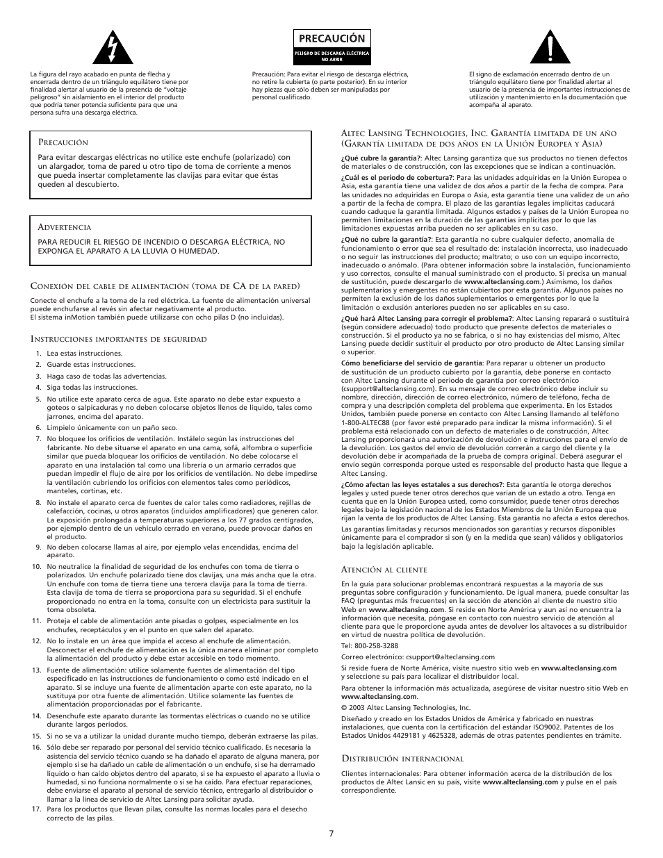 Altec Lansing iM7 User Manual | Page 9 / 34