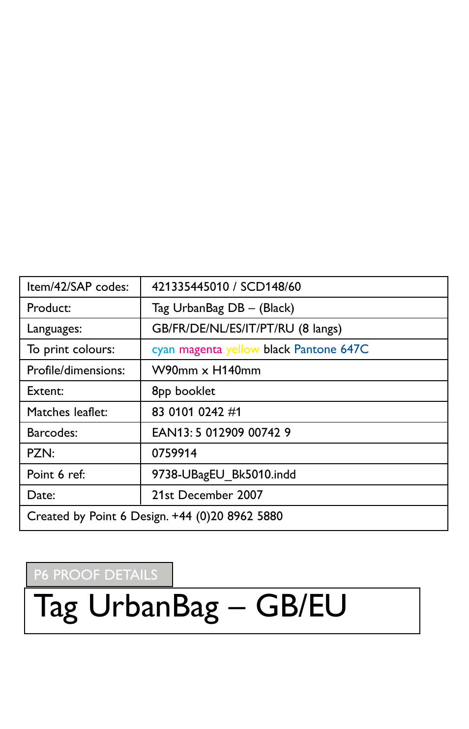 Philips Bolso urbana AVENT User Manual | 9 pages