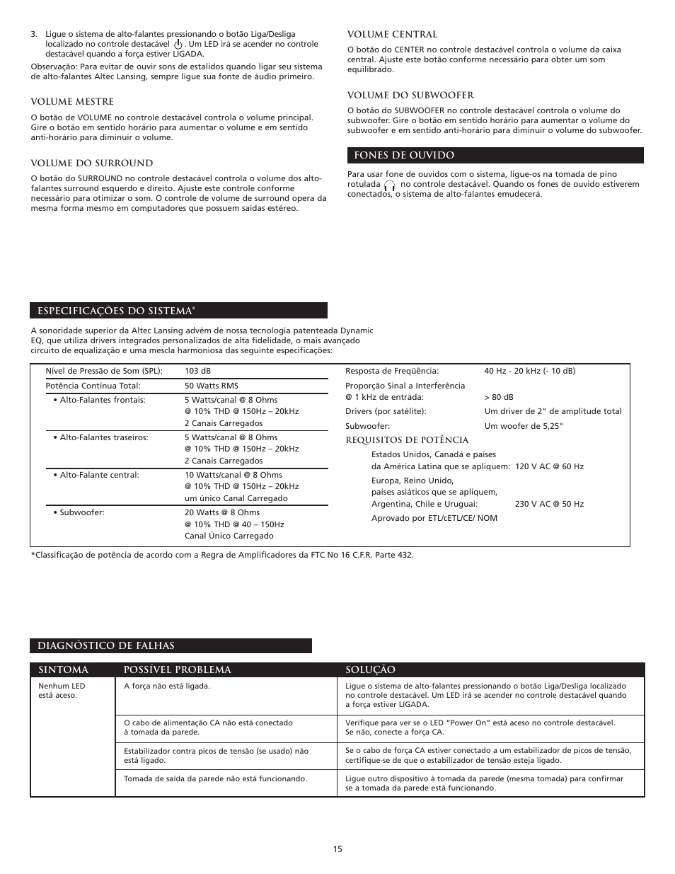 Altec Lansing 3151 User Manual | Page 17 / 20