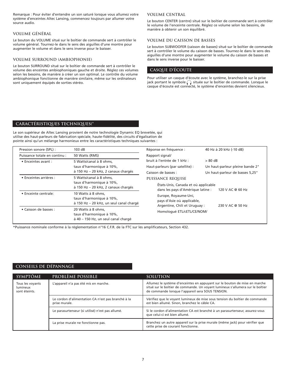Altec Lansing 3151 User Manual | Page 9 / 20