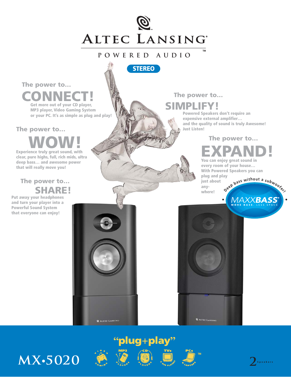 Altec Lansing MX5020 User Manual | 2 pages