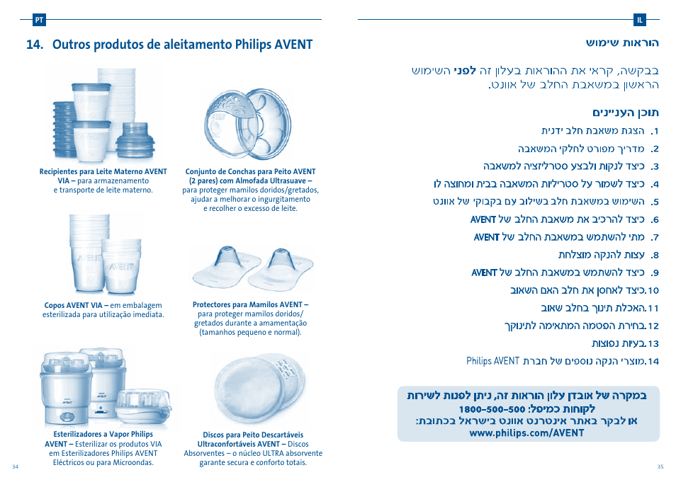 Outros produtos de aleitamento philips avent | Philips AVENT Extractor de leche manual User Manual | Page 40 / 52