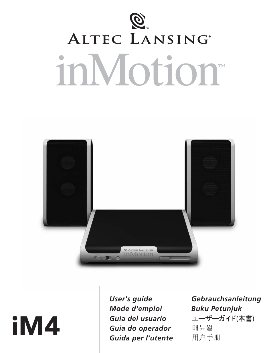 Altec Lansing iM4 User Manual | 34 pages