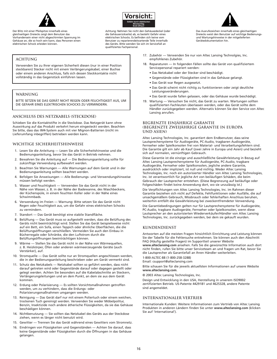 Altec Lansing iM4 User Manual | Page 18 / 34