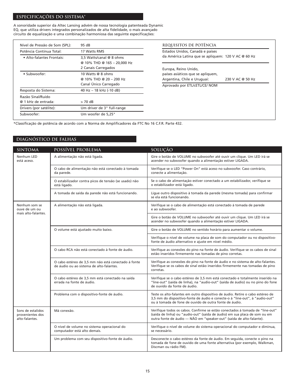 Altec Lansing XA2021 User Manual | Page 17 / 20
