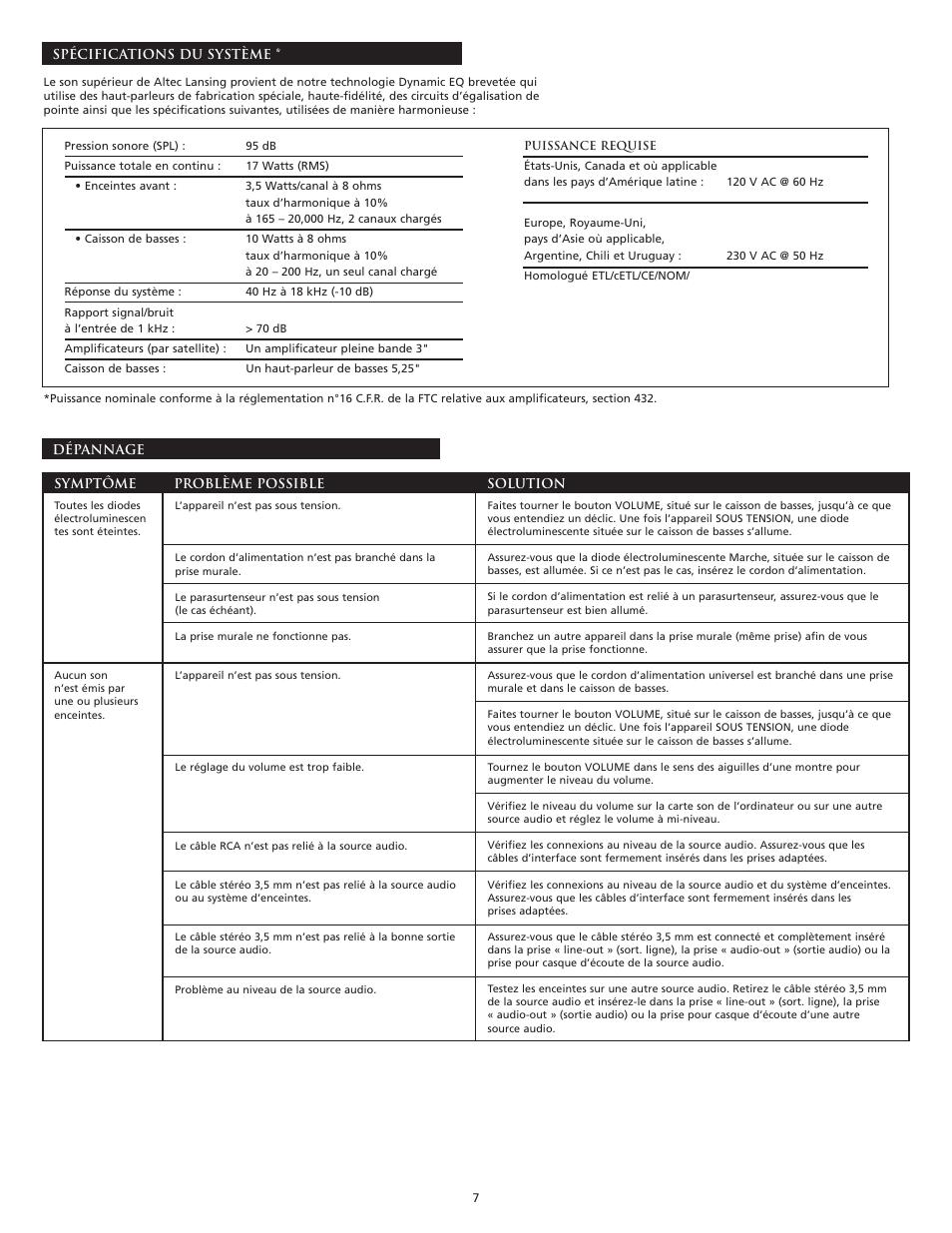 Altec Lansing XA2021 User Manual | Page 9 / 20