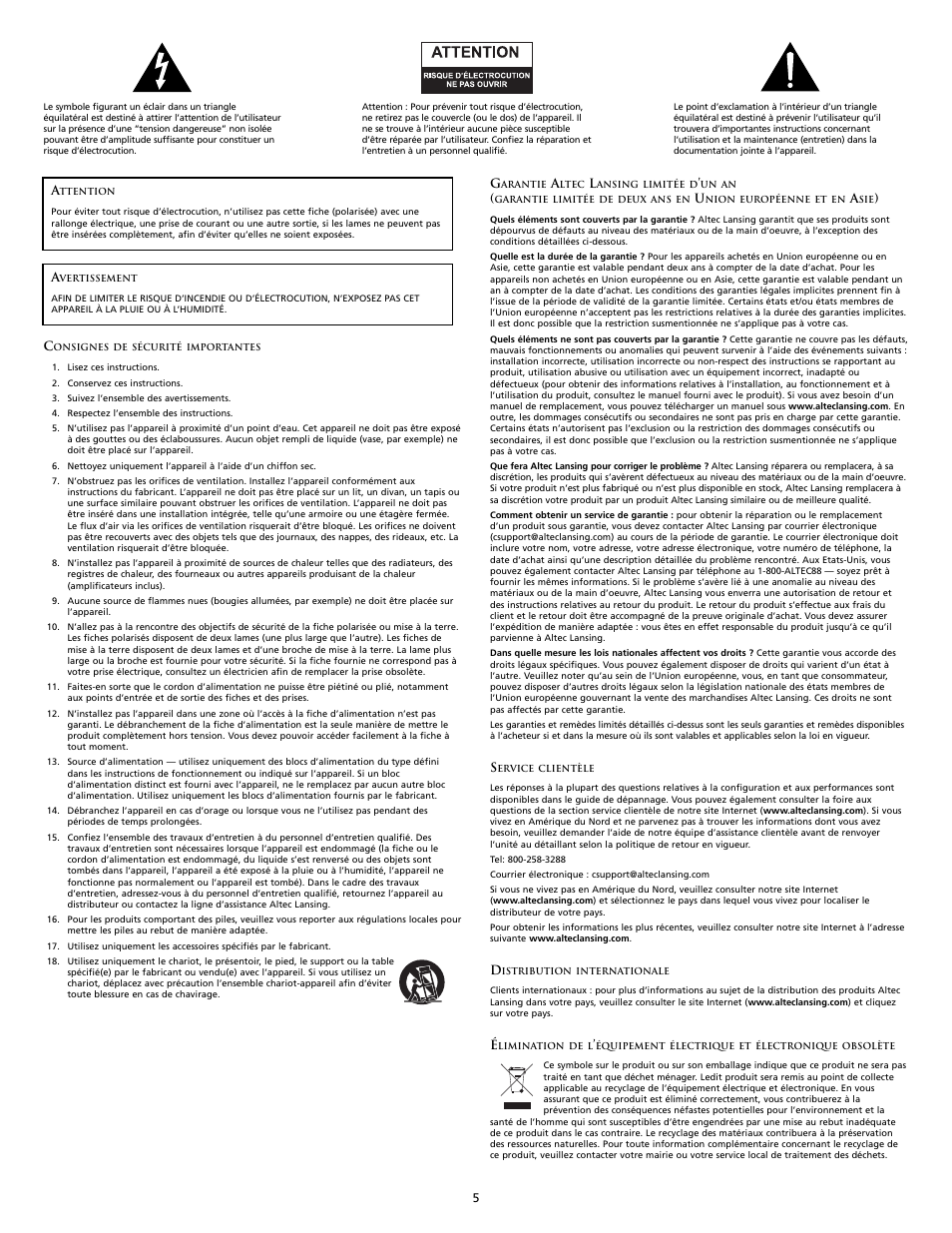 Altec Lansing M602 User Manual | Page 5 / 32