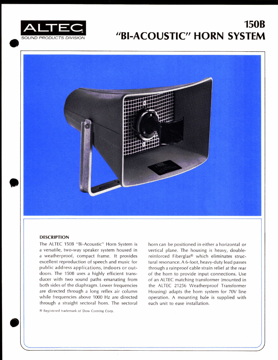 Altec Lansing 150B User Manual | 2 pages