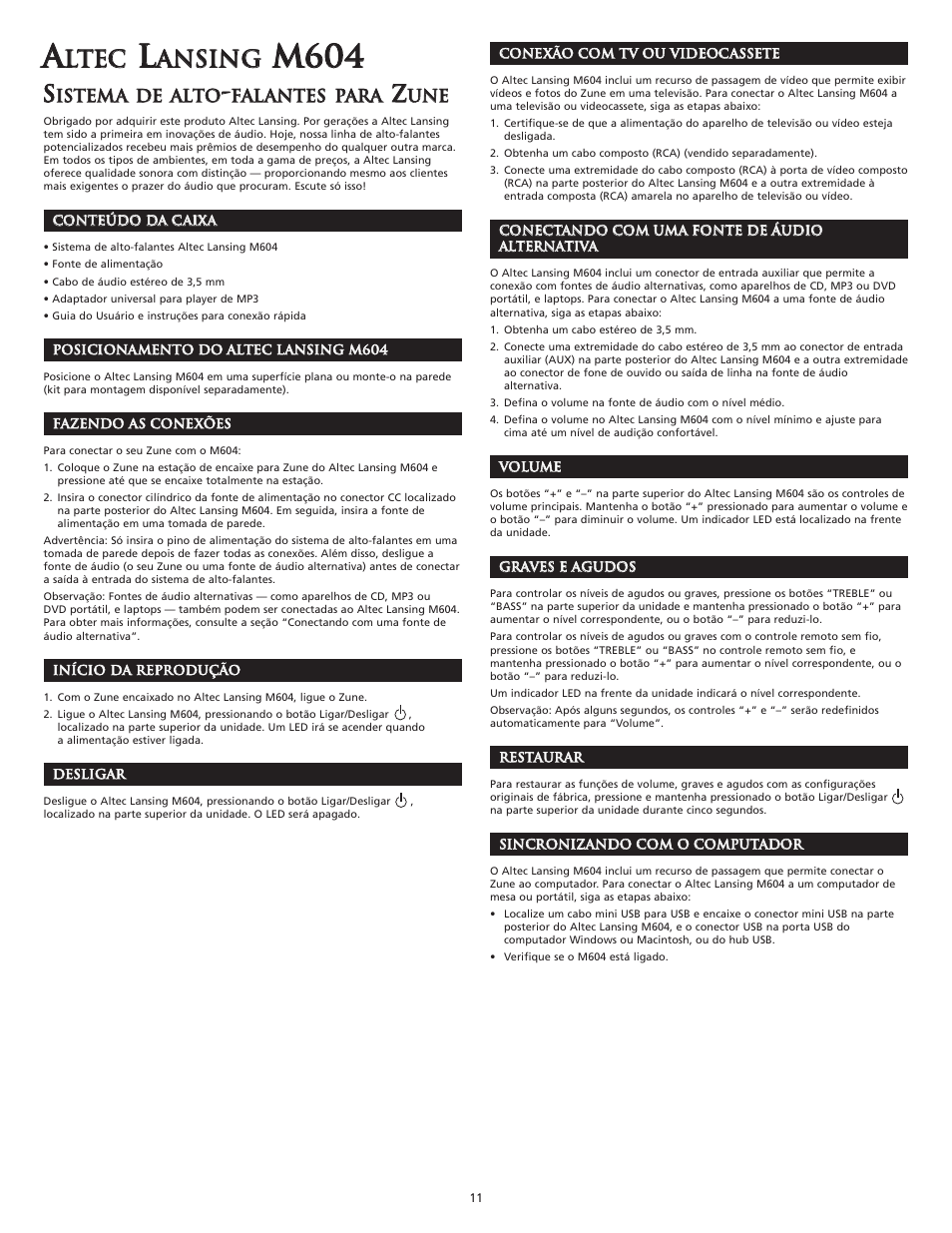 Llt te ec c, Aan ns si in ng g | Altec Lansing M604 User Manual | Page 13 / 16