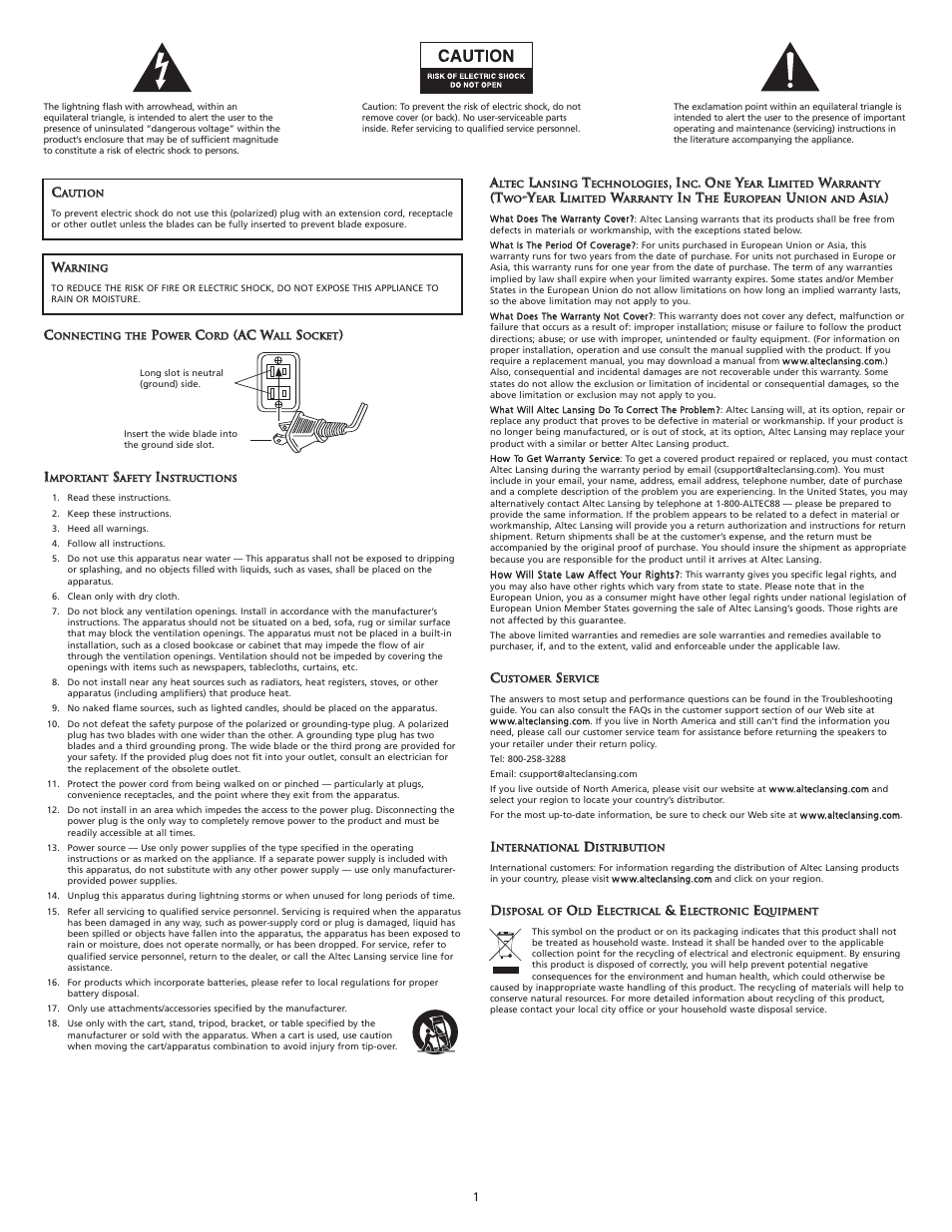 Altec Lansing M604 User Manual | Page 3 / 16