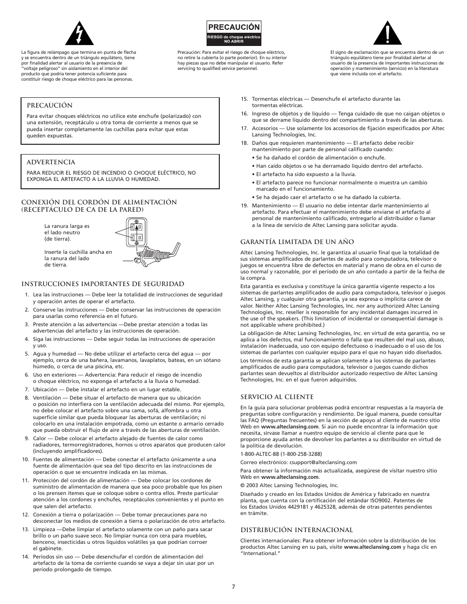 Altec Lansing MX5020 User Manual | Page 9 / 16