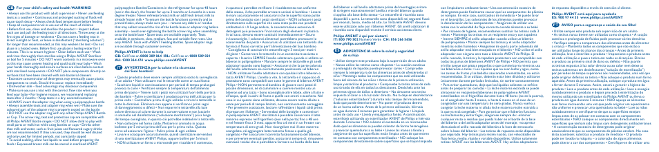 Philips AVENT Biberón User Manual | Page 2 / 2