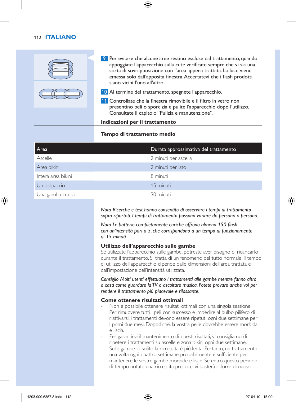 Philips Lumea Sistema de eliminación de vello IPL User Manual | Page 112 / 170