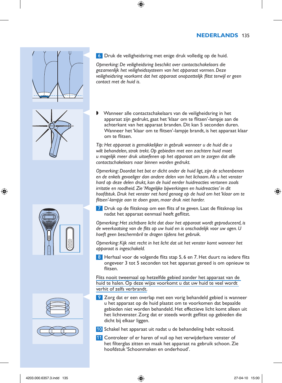 Philips Lumea Sistema de eliminación de vello IPL User Manual | Page 135 / 170