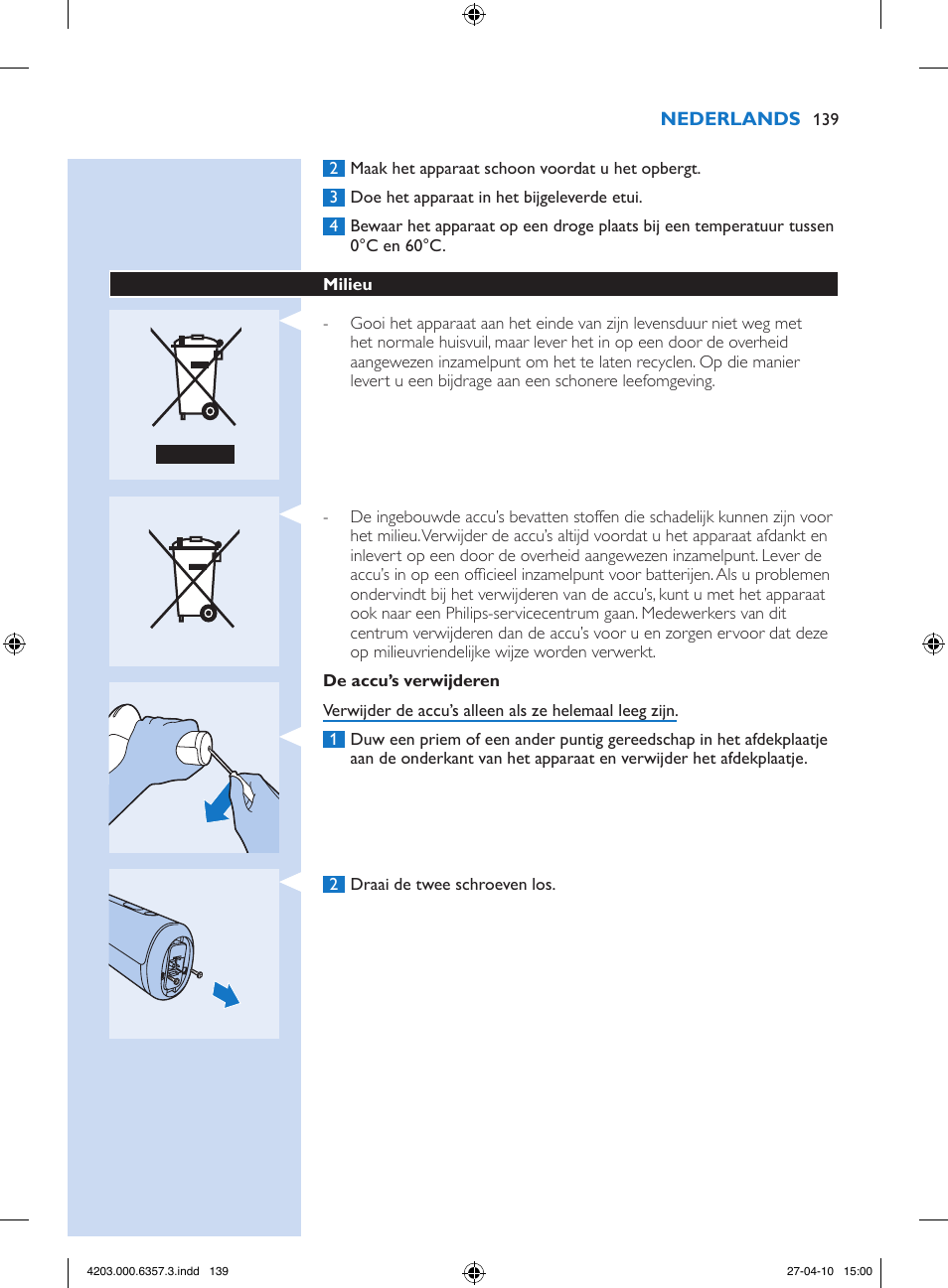 Philips Lumea Sistema de eliminación de vello IPL User Manual | Page 139 / 170