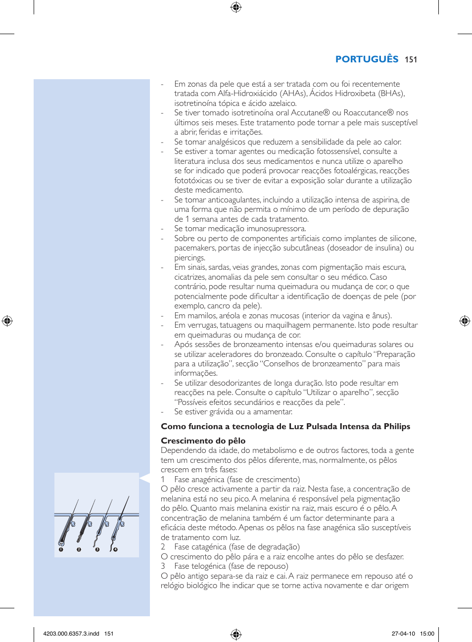 Philips Lumea Sistema de eliminación de vello IPL User Manual | Page 151 / 170