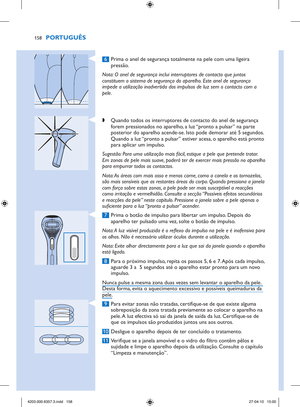 Philips Lumea Sistema de eliminación de vello IPL User Manual | Page 158 / 170