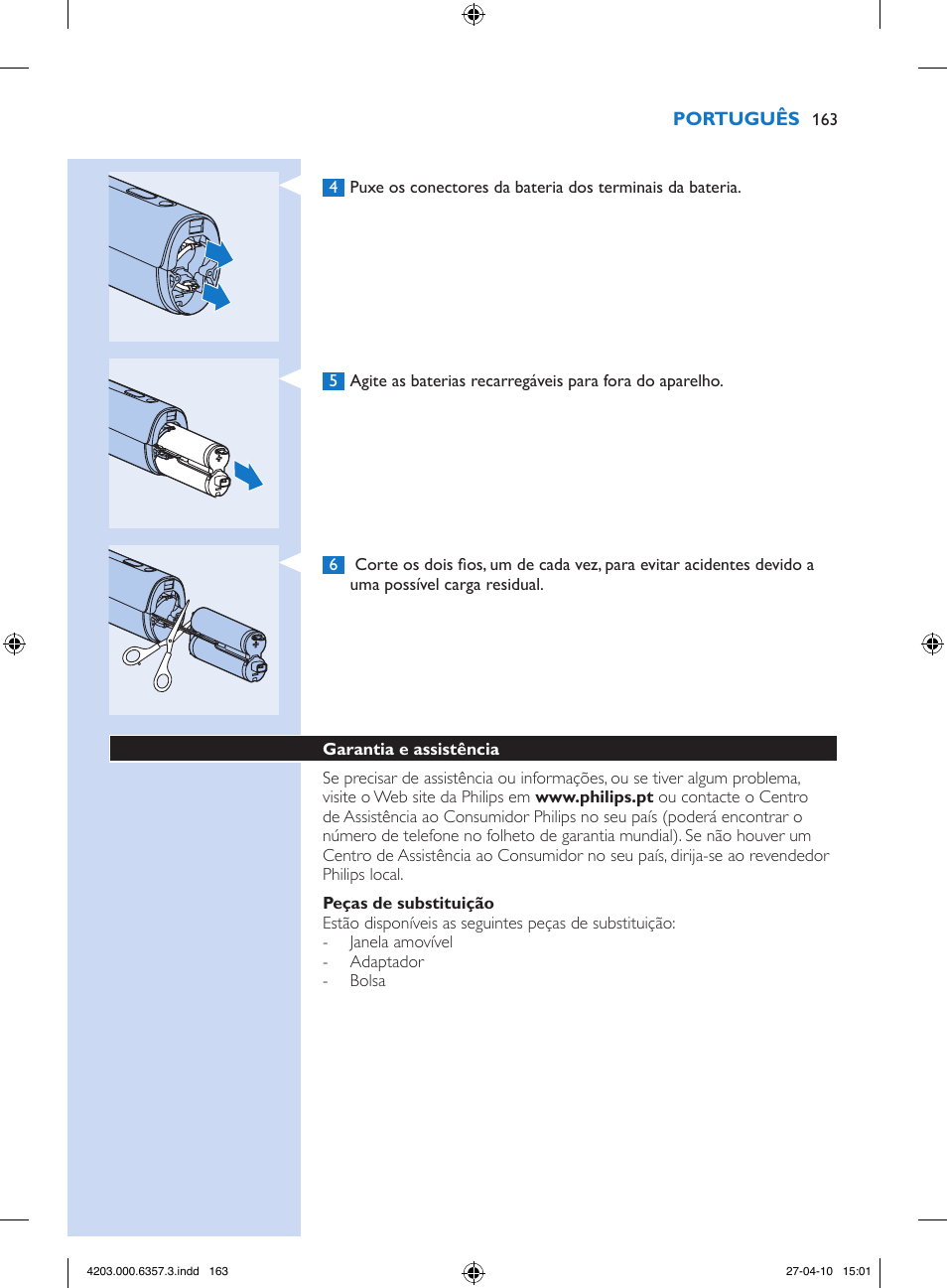 Philips Lumea Sistema de eliminación de vello IPL User Manual | Page 163 / 170