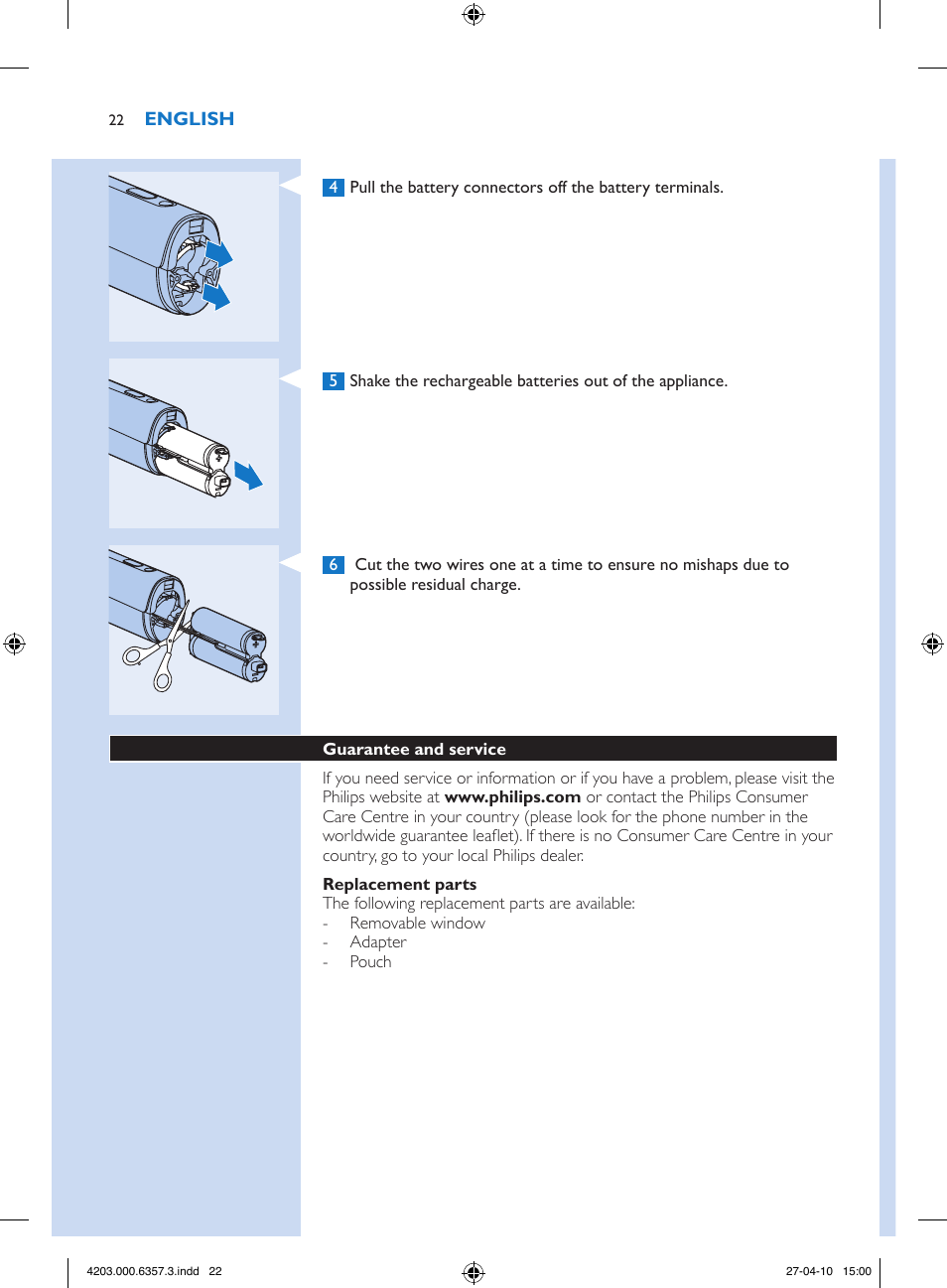 Philips Lumea Sistema de eliminación de vello IPL User Manual | Page 22 / 170