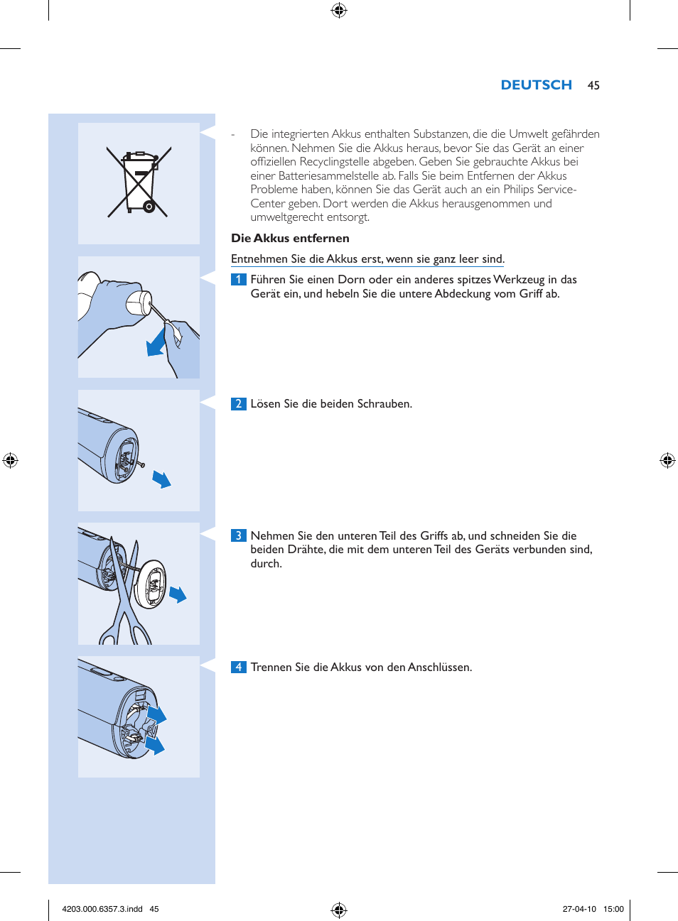 Philips Lumea Sistema de eliminación de vello IPL User Manual | Page 45 / 170