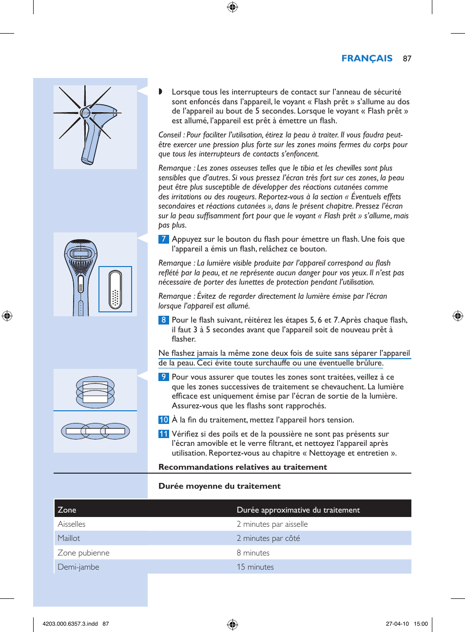 Philips Lumea Sistema de eliminación de vello IPL User Manual | Page 87 / 170