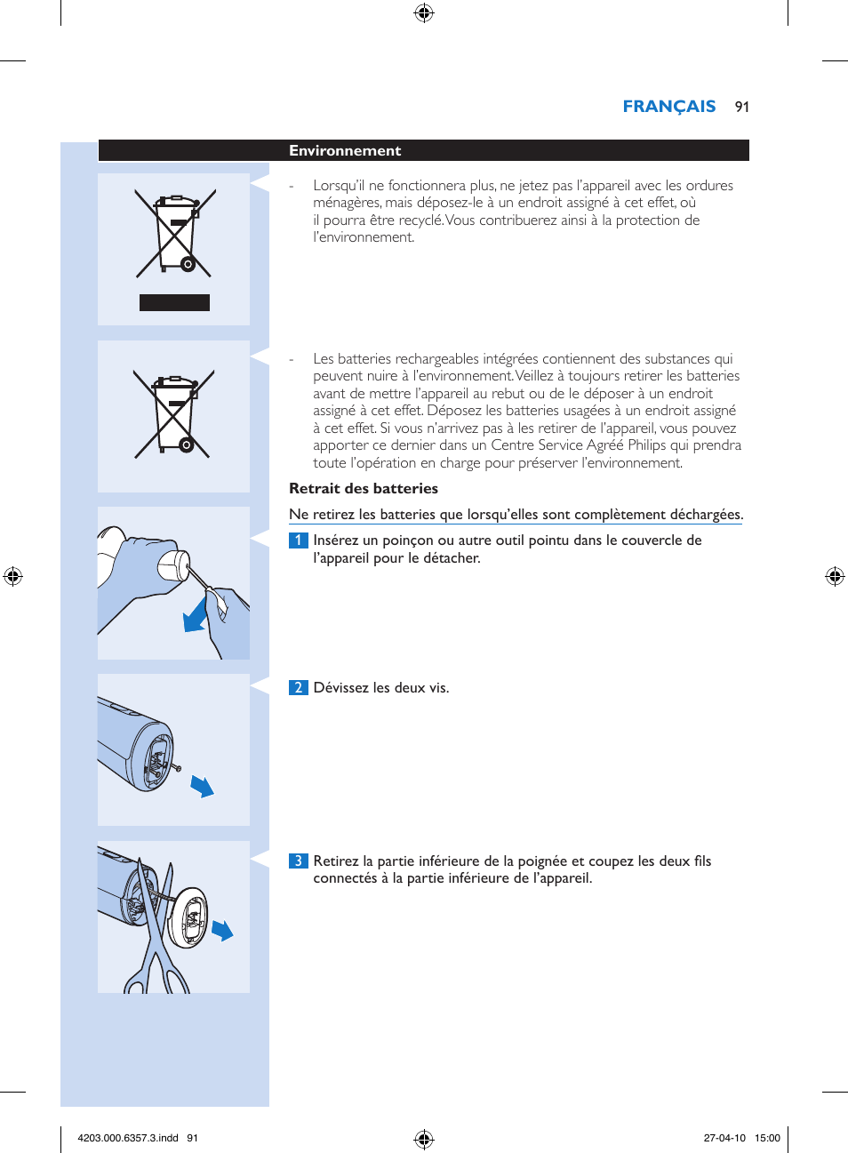 Philips Lumea Sistema de eliminación de vello IPL User Manual | Page 91 / 170