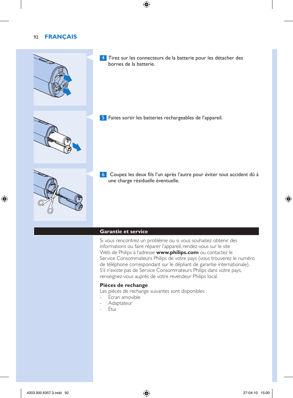 Philips Lumea Sistema de eliminación de vello IPL User Manual | Page 92 / 170