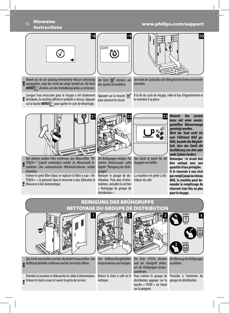 Philips Saeco Moltio Cafetera expreso súper automática User Manual | Page 42 / 72