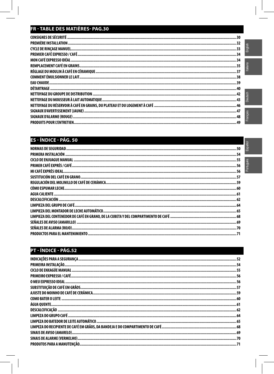 Philips Saeco Moltio Cafetera expreso súper automática User Manual | Page 5 / 72