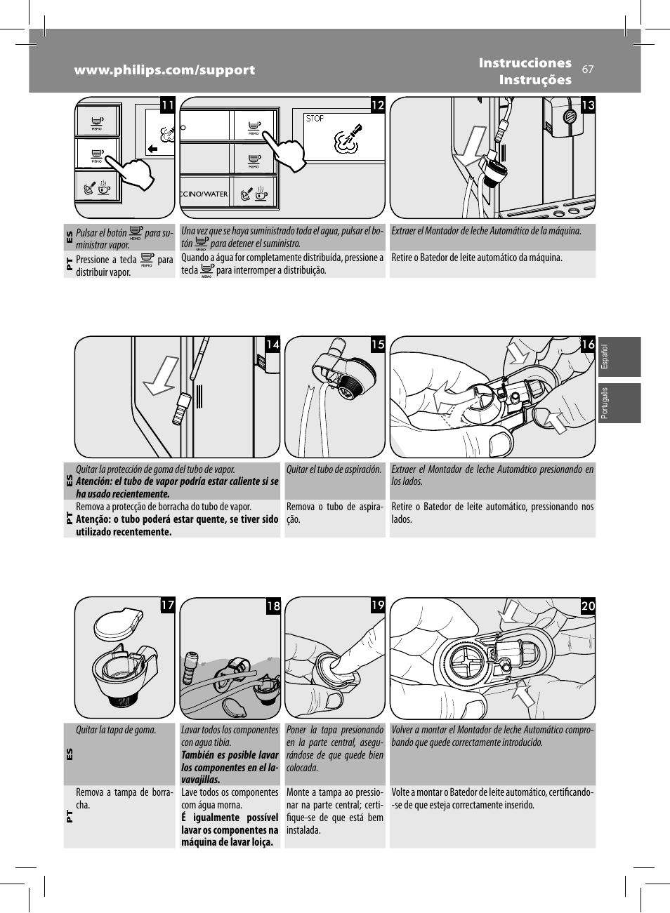 Philips Saeco Moltio Cafetera expreso súper automática User Manual | Page 67 / 72