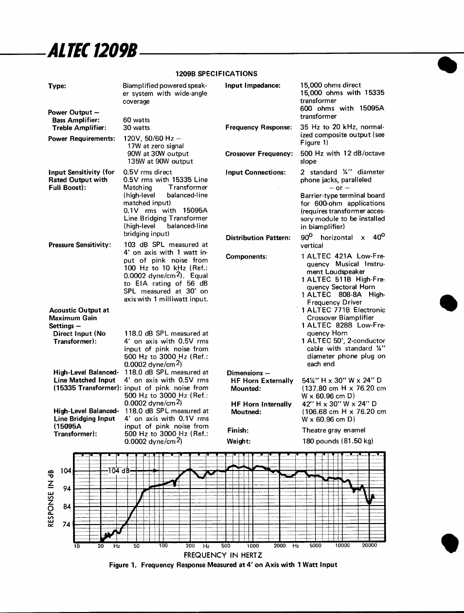 Altec1209b | Altec Lansing 1209B User Manual | Page 2 / 4