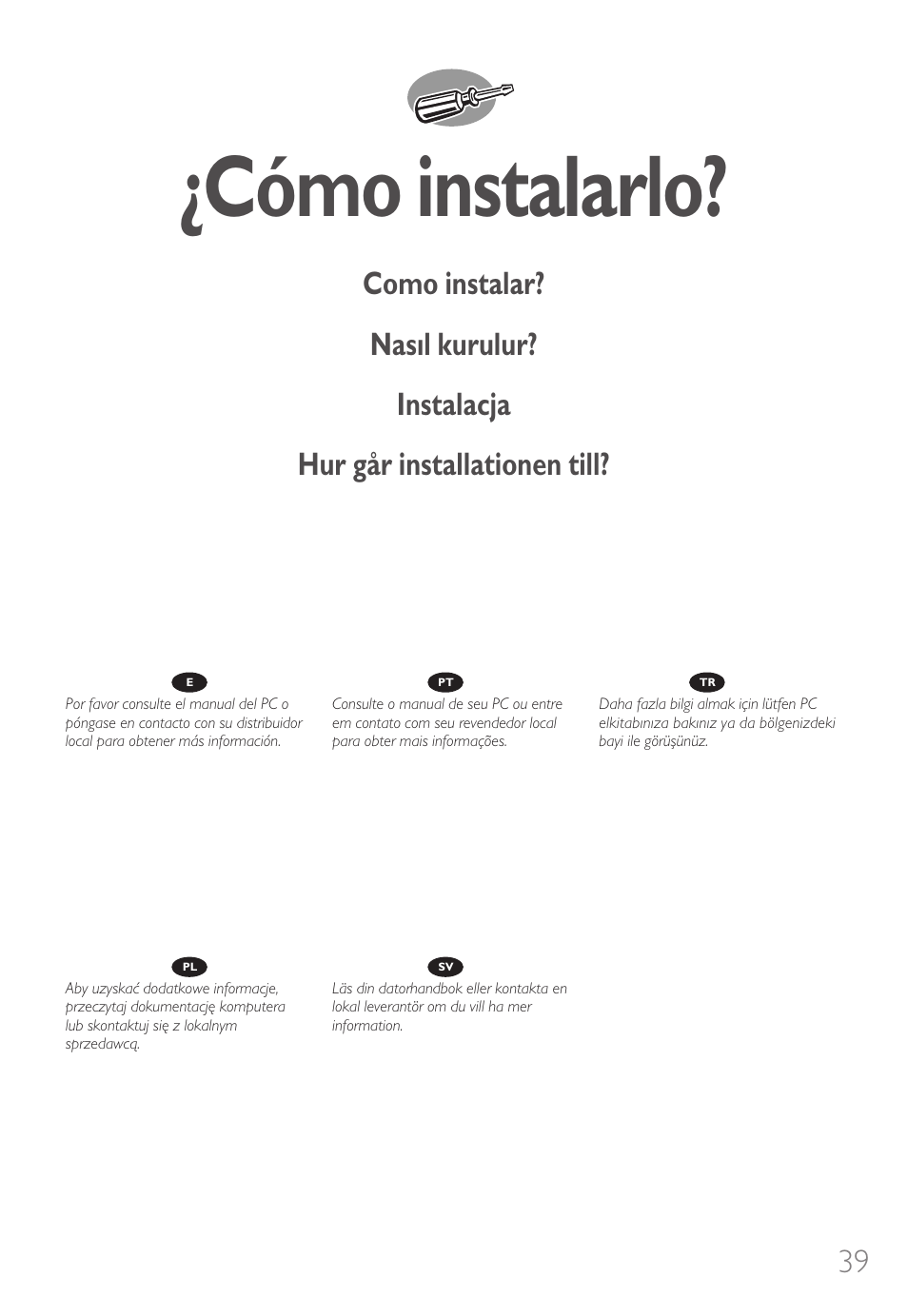 Cómo instalarlo | Philips SPD8006BM-17 User Manual | Page 39 / 76