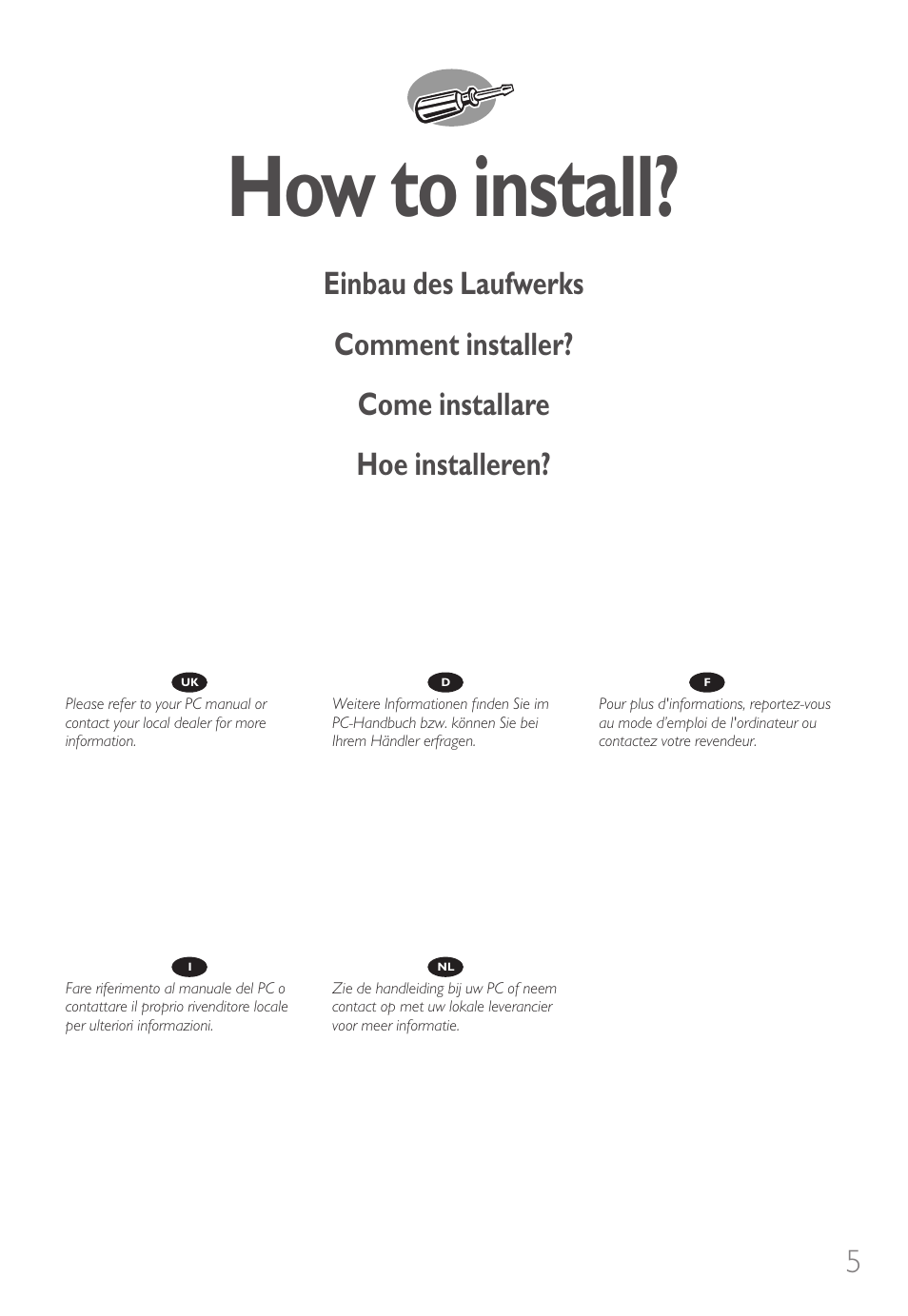 How to install | Philips SPD8006BM-17 User Manual | Page 5 / 76
