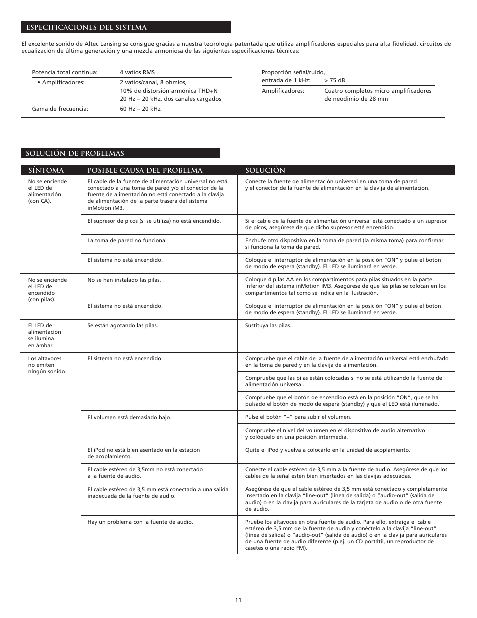 Altec Lansing iM3 User Manual | Page 13 / 44