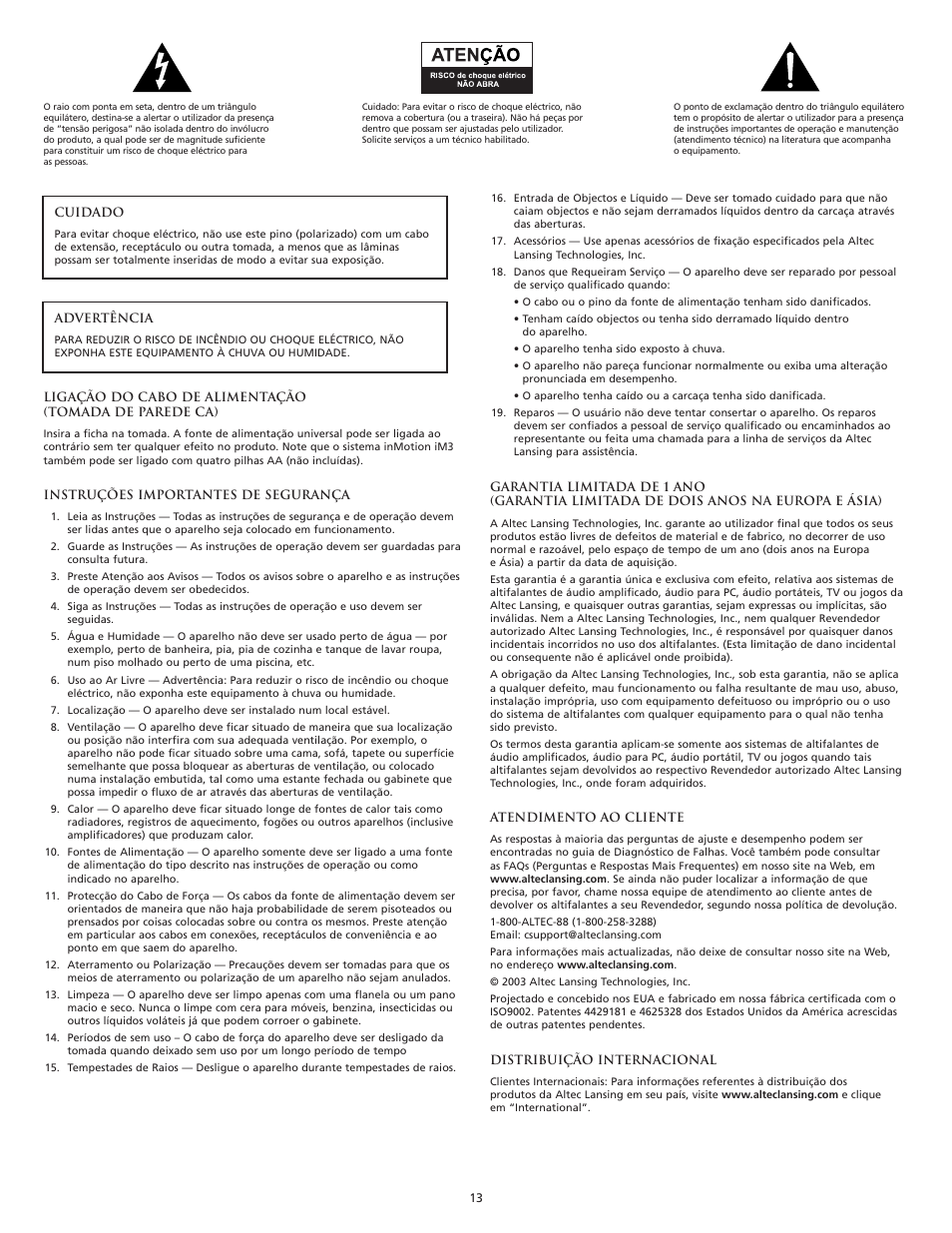 Altec Lansing iM3 User Manual | Page 15 / 44