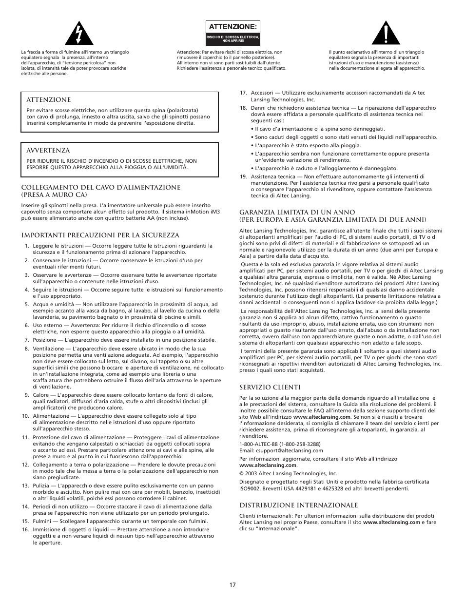 Altec Lansing iM3 User Manual | Page 19 / 44