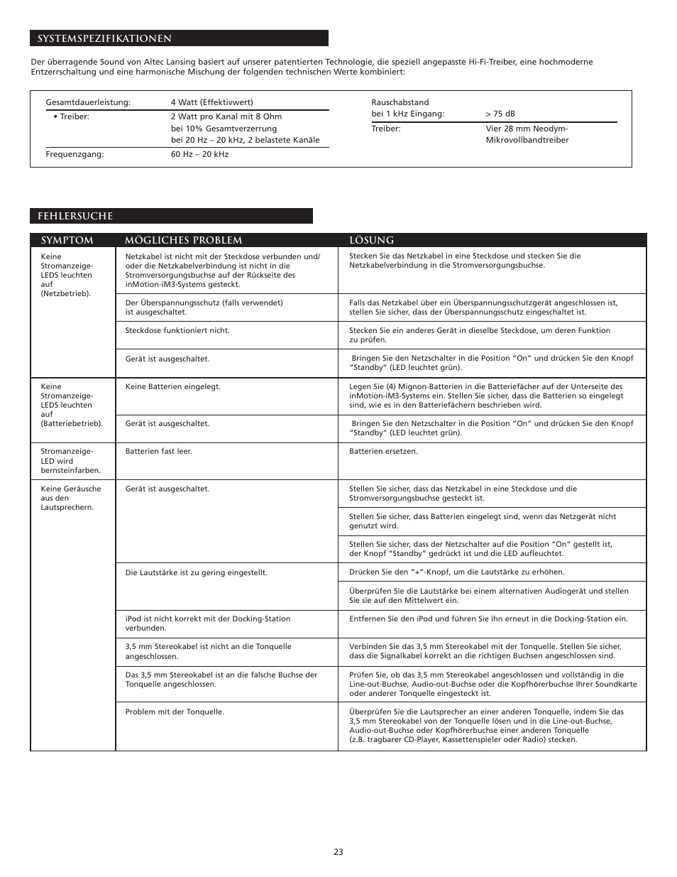 Altec Lansing iM3 User Manual | Page 25 / 44