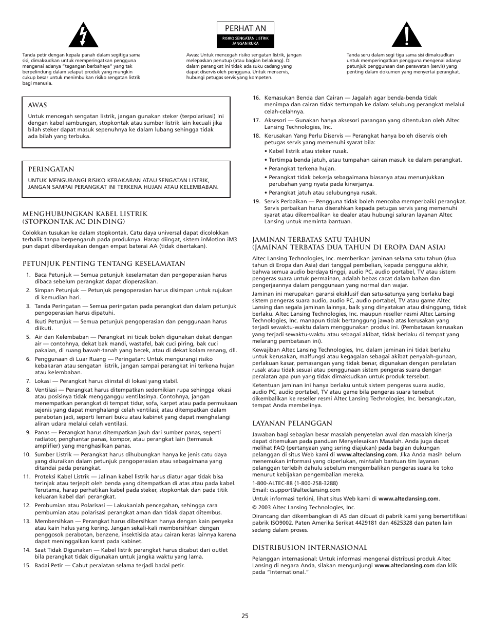 Altec Lansing iM3 User Manual | Page 27 / 44