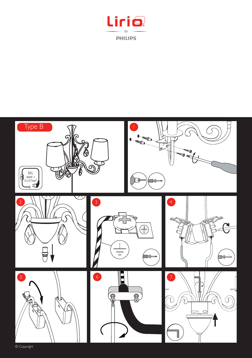 Type b | Philips Lirio Aplique User Manual | Page 3 / 4