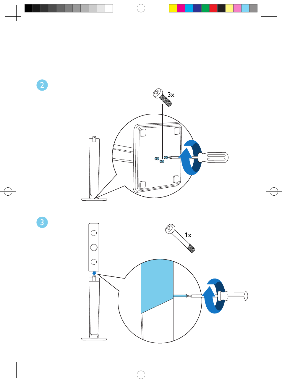 3x 1x | Philips Sistema de cine en casa 5.1 User Manual | Page 4 / 12