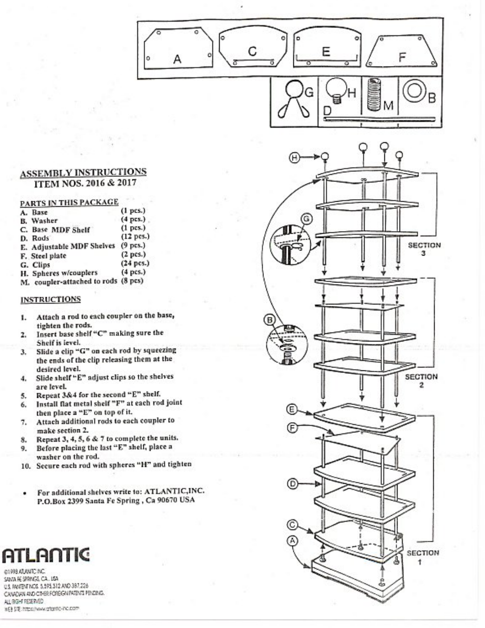 Atlantic 2016 User Manual | 1 page