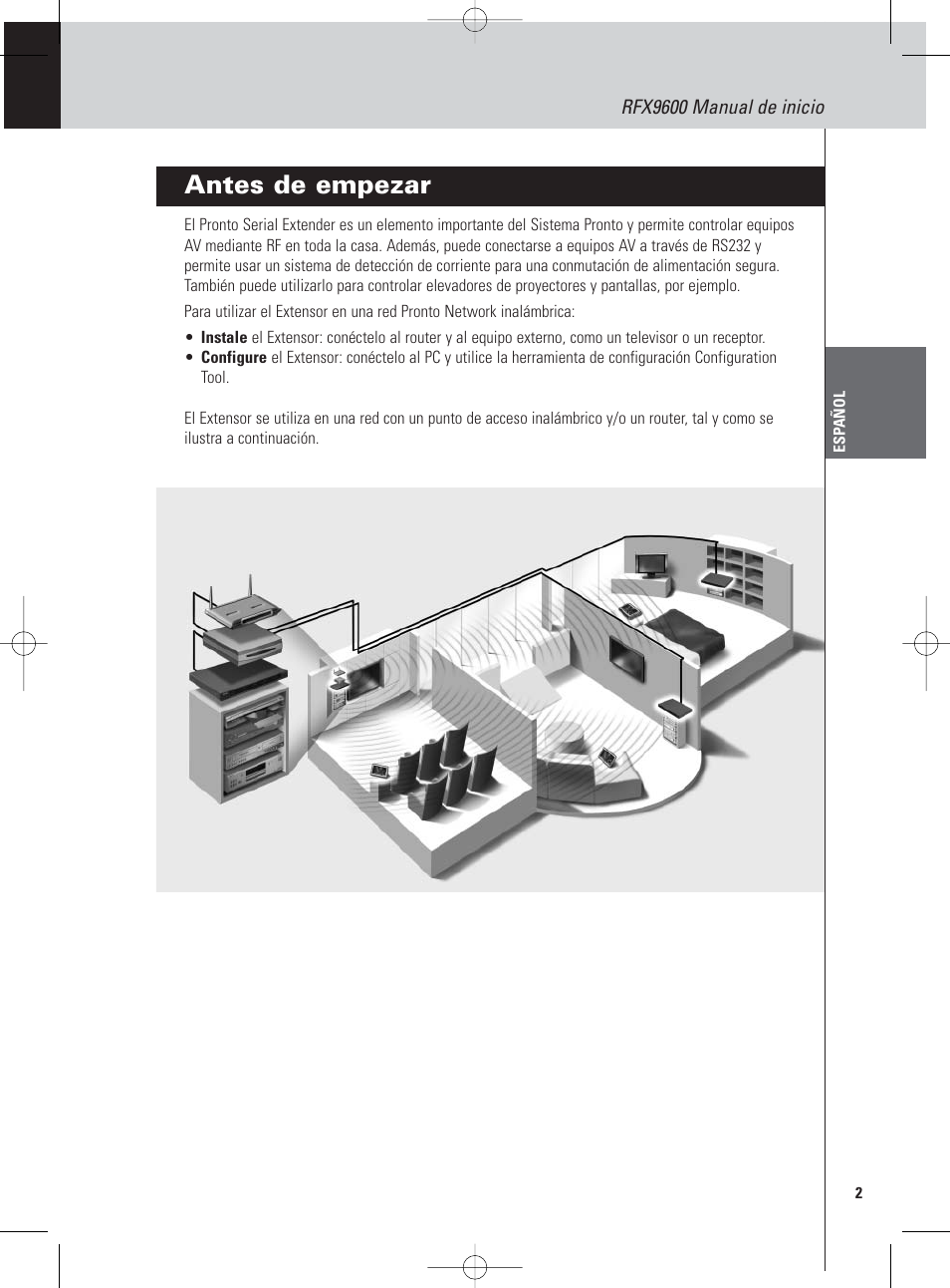 Antes de empezar | Philips Pronto Extensor en serie User Manual | Page 19 / 48