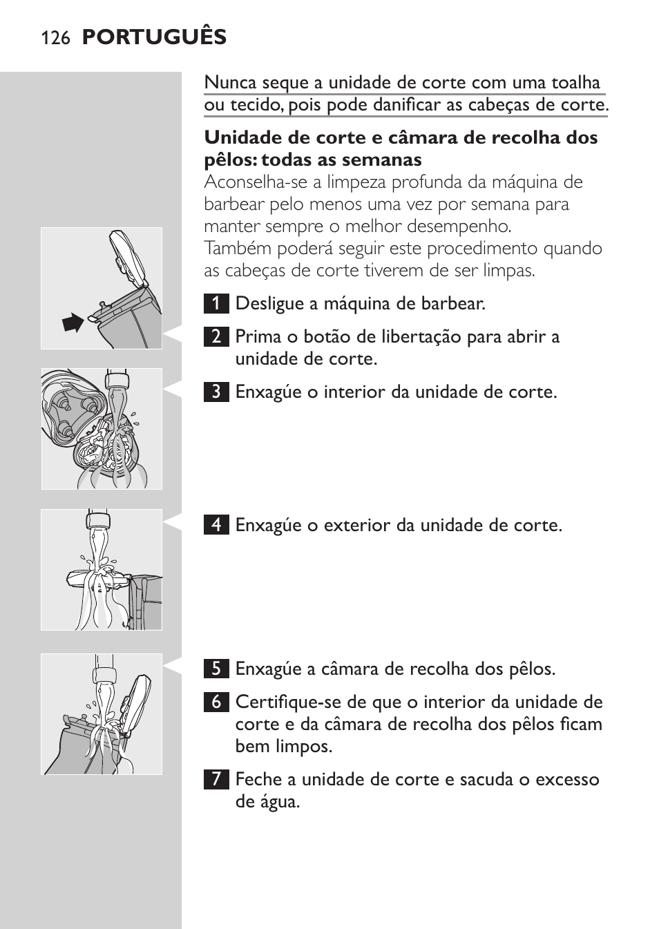 Português | Philips Afeitadora NIVEA FOR MEN User Manual | Page 124 / 148
